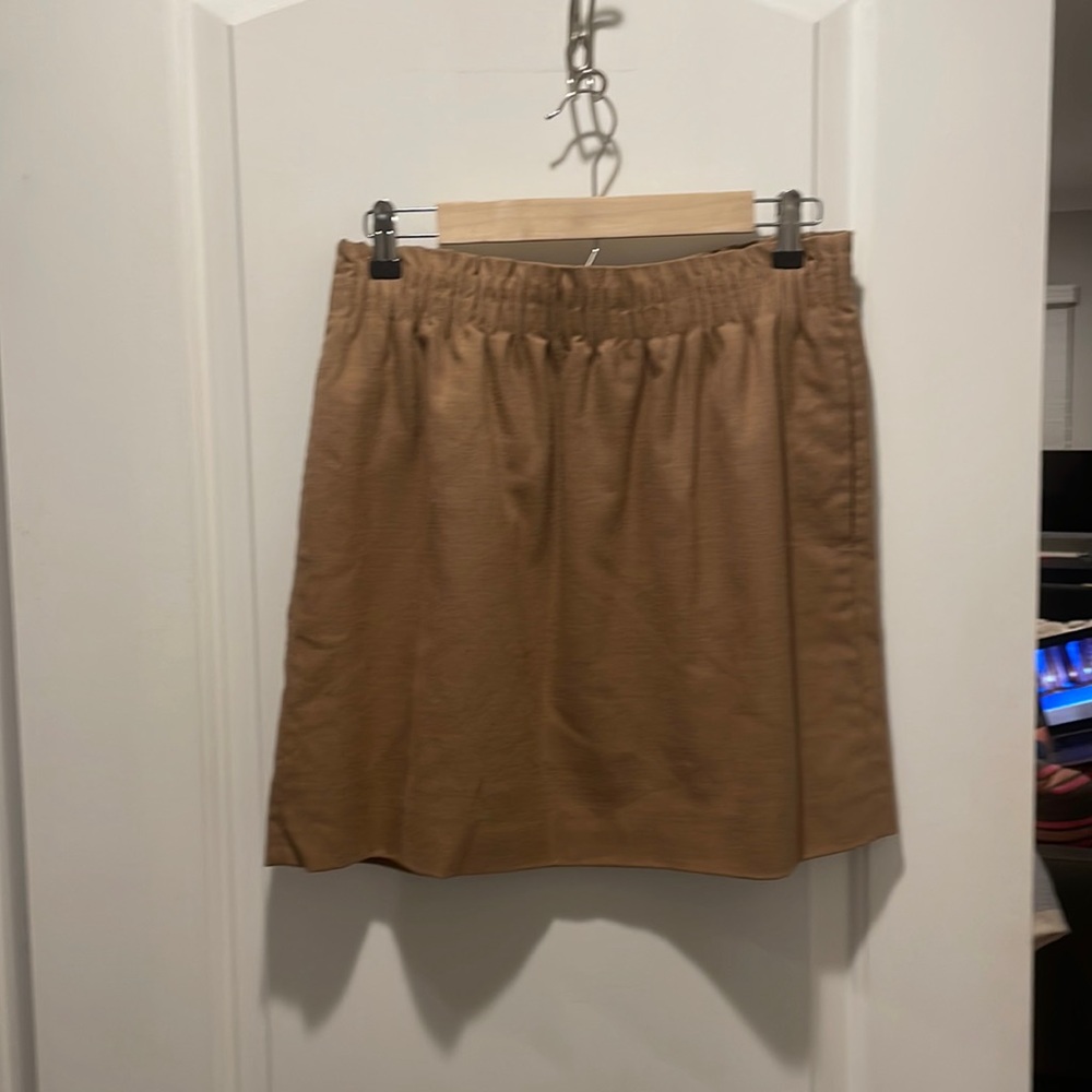 J crew camel city skirt